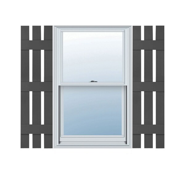 Ekena Millwork Lifetime Vinyl, Standard Three Board Spaced, Board-n-Batten Shutters, LS3S12X05900TG, PR LS3S12X05900TG - main